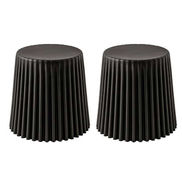 Artiss 2x Bar Stools Cupcake Plastic Foot Stool Black