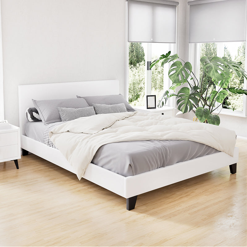 Artiss Bed Frame Double Size White NEO