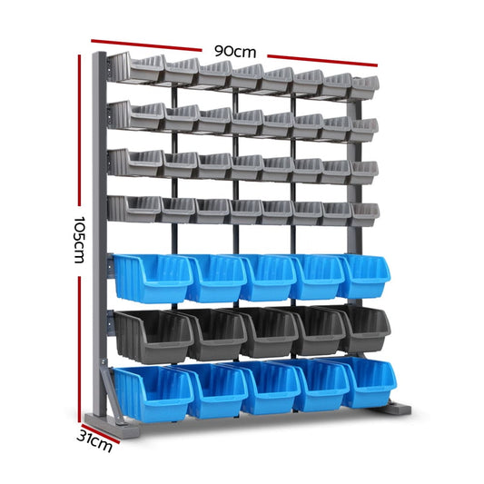 Giantz 47 Storage Bin Rack Free Stand Steel Stand