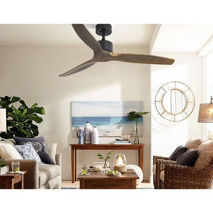 Devanti 52'' Ceiling Fan AC Motor 3 Blades w/Remote - Dark Wood