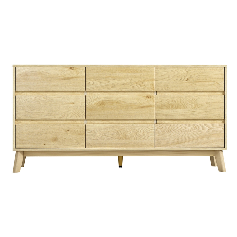 Artiss 9 Chest of Drawers Tallboy Cabinet - XAVI Pine