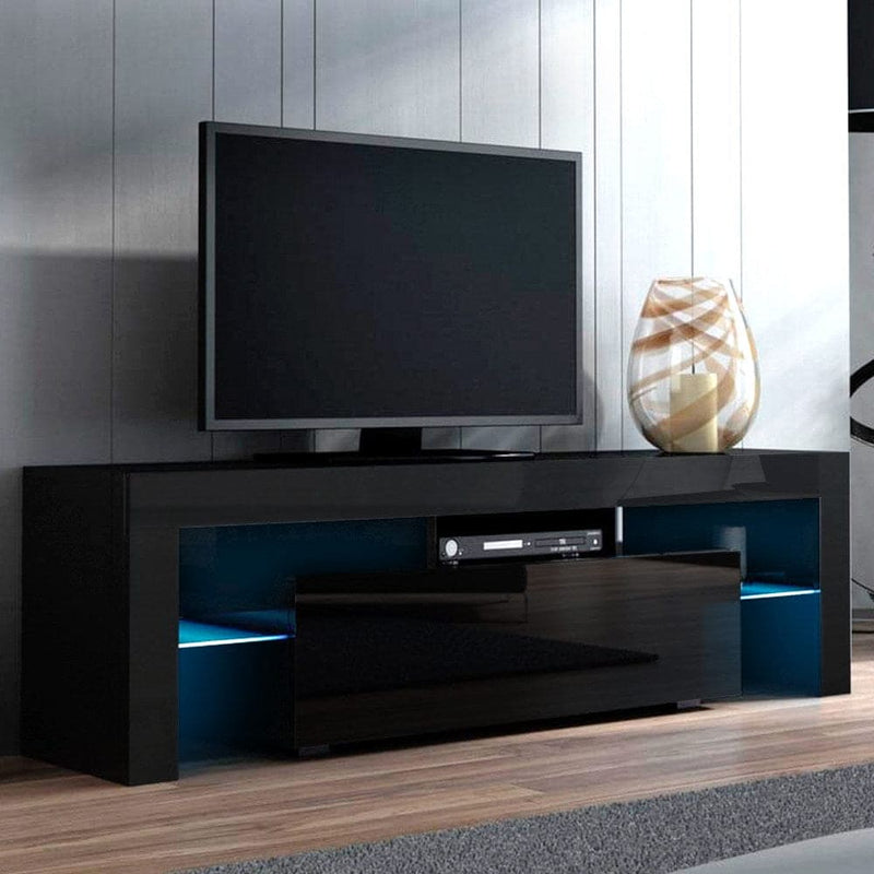 Artiss Entertainment Unit TV Cabinet LED 130cm Black Elo