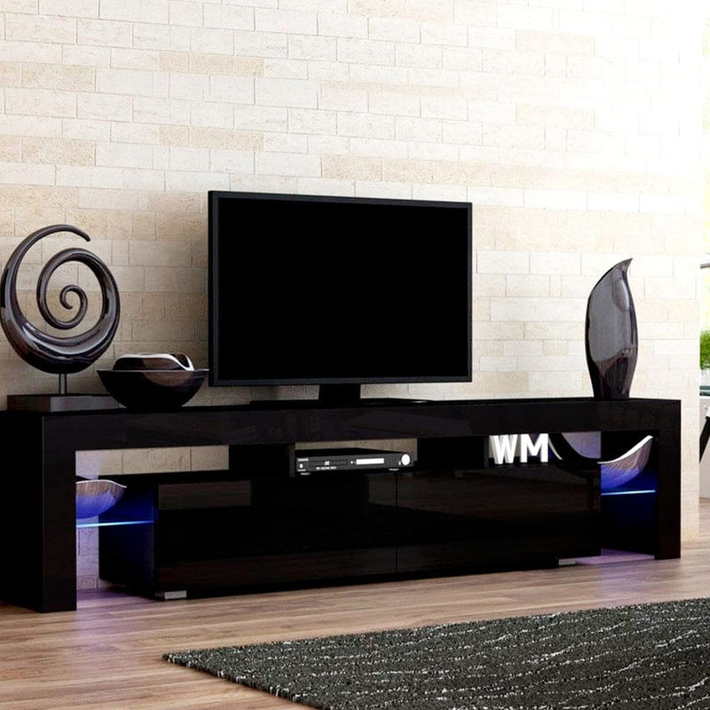 Artiss Entertainment Unit TV Cabinet LED 189cm Black Elo