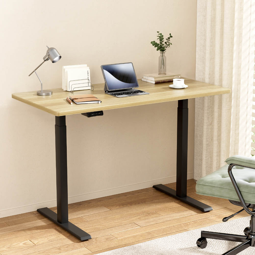 Artiss Standing Desk Motorised Dual Motor White Oak 120CM