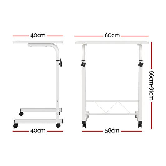 Artiss Laptop Desk Table Adjustable 60CM White