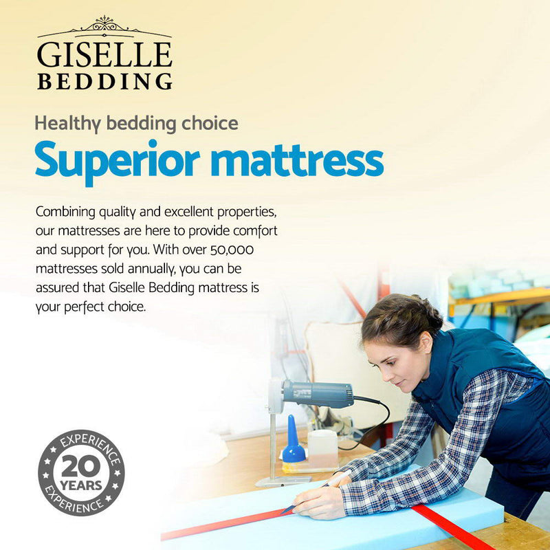 Giselle Bedding 34cm Mattress Bamboo Cover Single