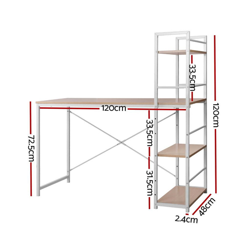 Artiss Computer Desk Shelf Oak 120CM