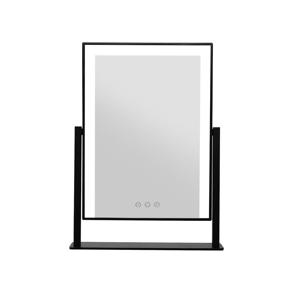 Embellir Makeup Mirror 30x40cm Hollywood Vanity with LED Light Rotation Black