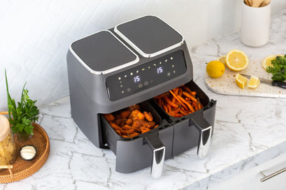 8L Dual Zone Digital Air Fryer with 200C, 10 Cooking Programs