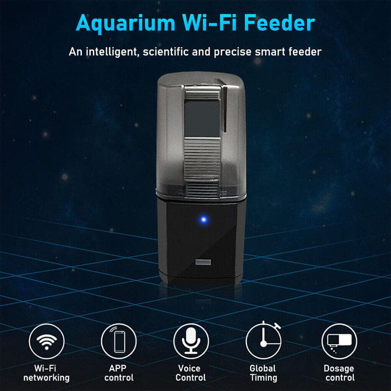 WiFi Automatic Fish Food Feeder Pet Feeding Aquarium Tank Pond Dispenser USB