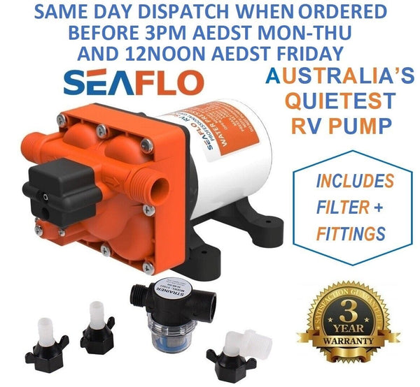 Seaflo 55PSI Pressure 12V Water Pump 11.3LPM For Caravan RV Boat Camper Trailer