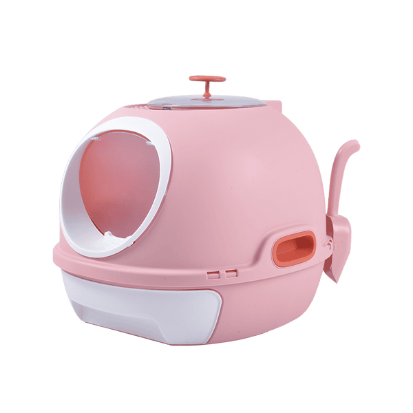 YES4PETS Hooded Cat Toilet Litter Box Tray House With Drawer & Scoop Pink