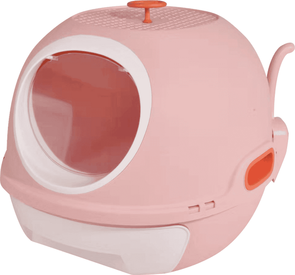 YES4PETS Hooded Cat Toilet Litter Box Tray House With Drawer and Scoop Pink