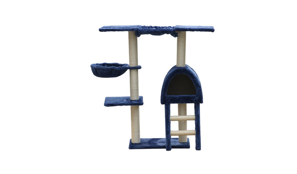 YES4PETS 100 cm Blue Cat Scratching Post Tree  Scratcher House