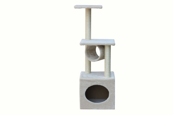 YES4PETS 112 cm Beige Cat Kitten Scratching Post Tree Scratcher Pole