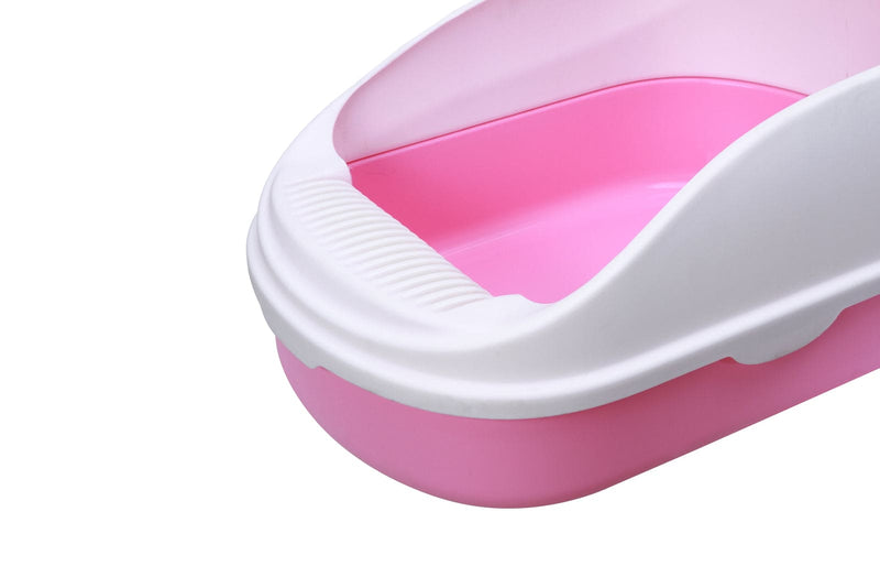 YES4PETS Medium Portable Cat Toilet Litter Box Tray with Scoop Pink