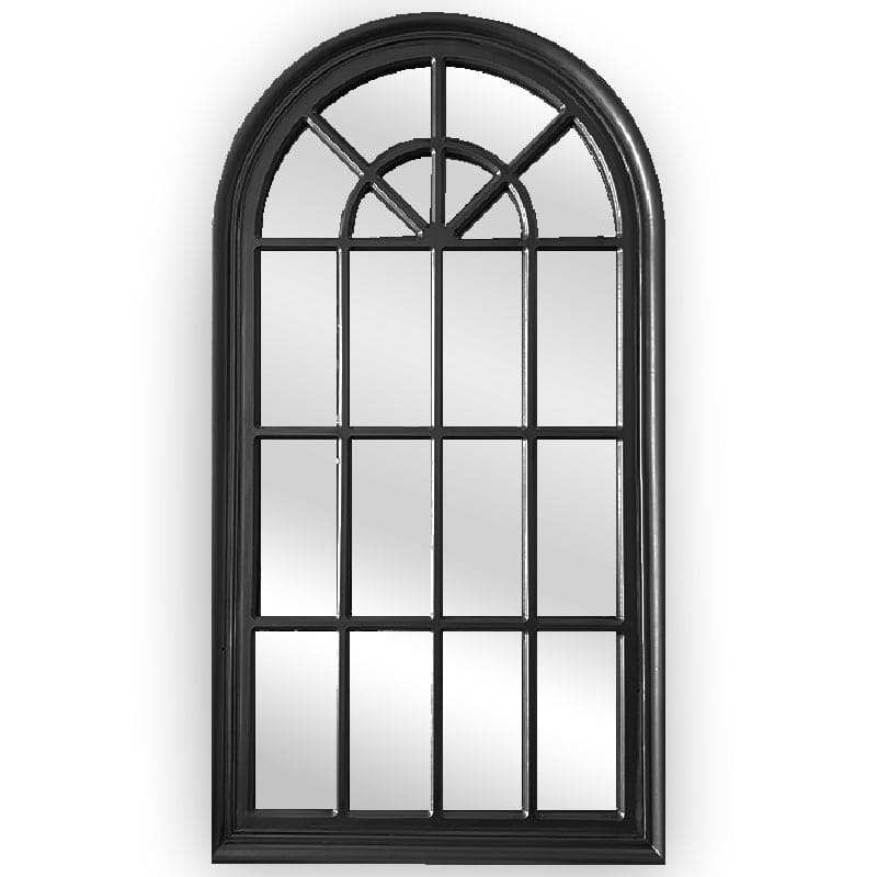 X-Large Window Style Mirror - Black Arch 100 CM x 180 CM