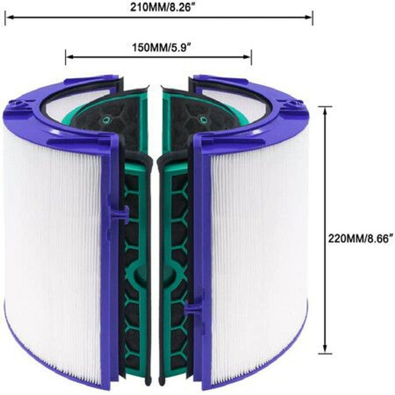 Glass HEPA + Inner Carbon Filter for Dyson Pure Cool Air Purifier