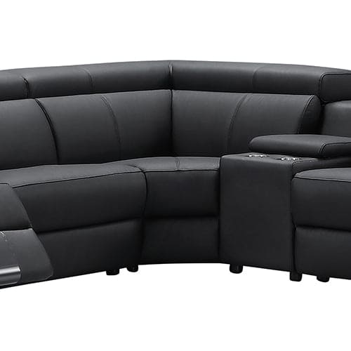 Washington Genuine Leather 6 Seater Corner Sofa With 2 Electric Recliners And Reversible Console