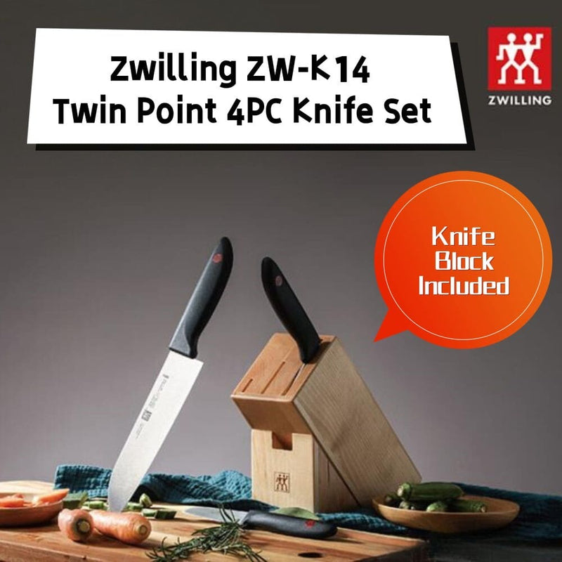 Zwilling ZW-K14 Twin Point Santoku Knife Chef's Knife 4PC Knife Set