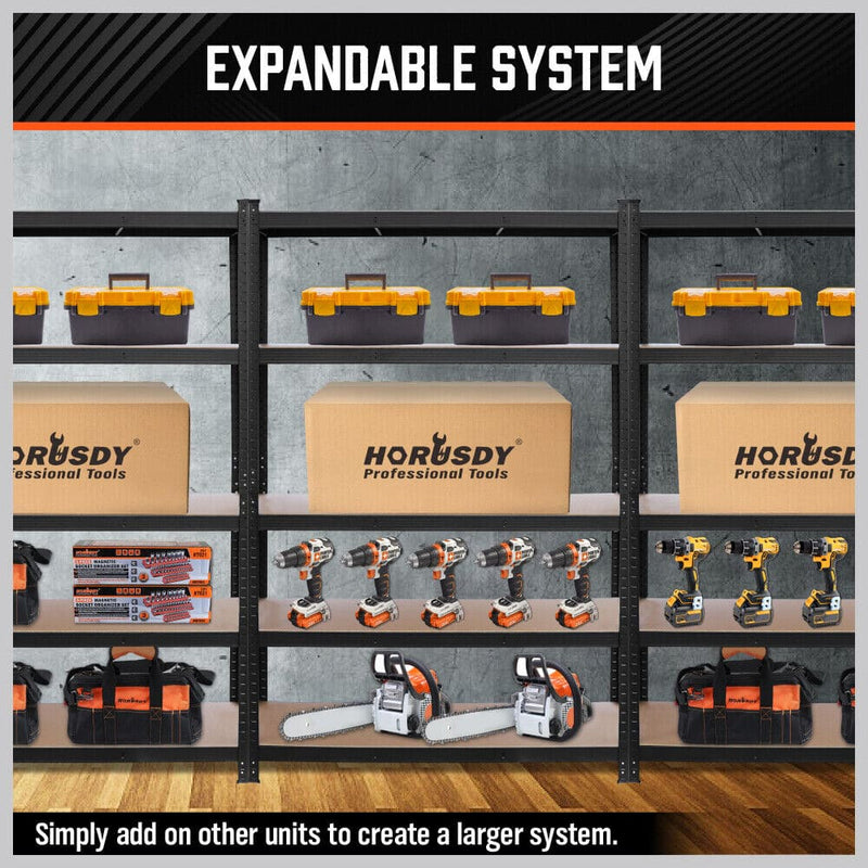 5-Tier Garage Shelving Warehouse Rack 1.8M x 1.2M Racking Storage shelves 1000Kg