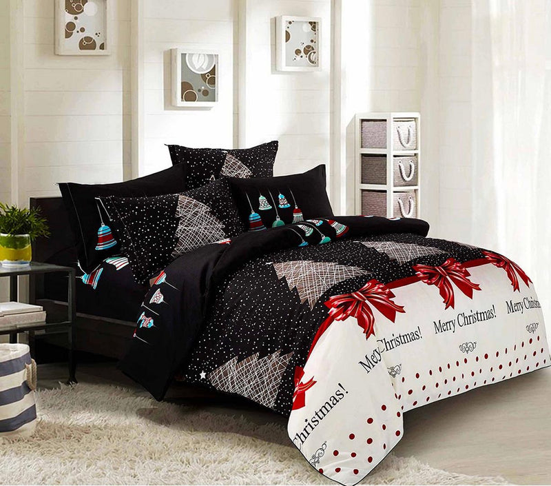 Merry Double SizeChristmas Quilt/Duvet Cover Set