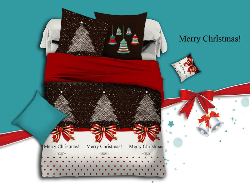 Merry King Size Christmas Quilt/Duvet Cover Set