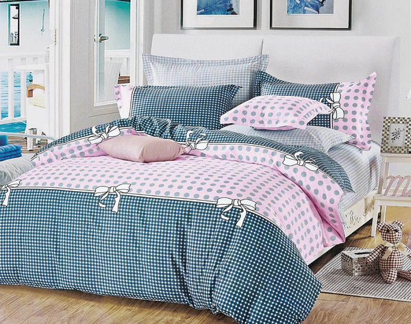 Pink Dots King Size Bed Quilt/Duvet Duvet Cover Set