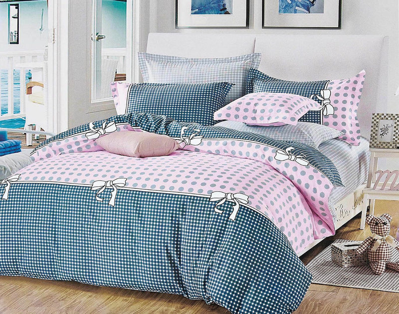 Pink Dots Queen Size Bed Quilt/Duvet Duvet Cover Set