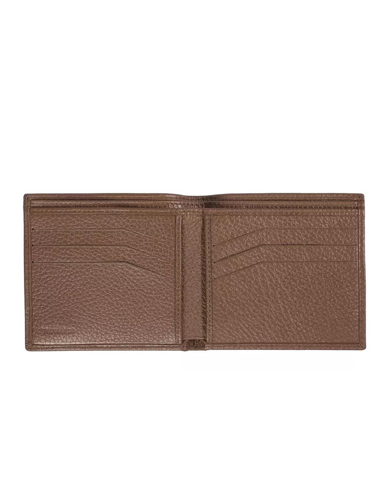 Embossed Leather Mens Wallet with Book Opening One Size Men