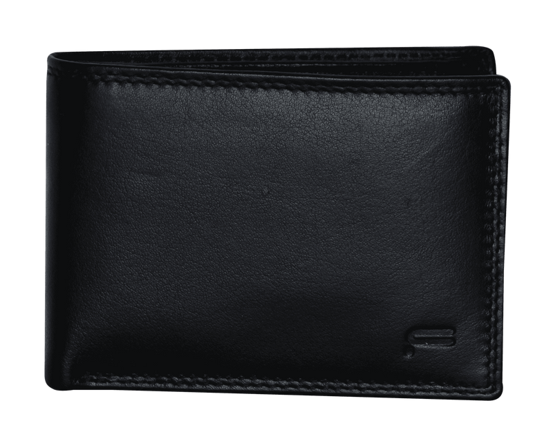 Futura Mens RFID Slim Genuine Leather Wallet - Black