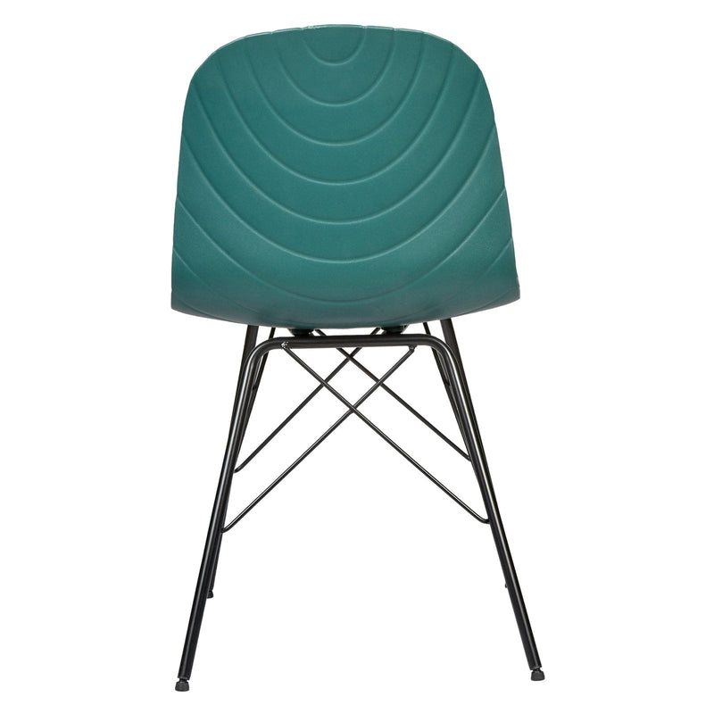 Set of 2 Modern Republica Dining Chair Living Office Furniture Seat Scandi - Dark Green