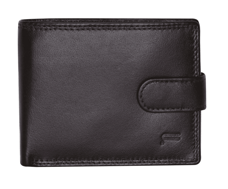 Futura Mens RFID Leather Coin Fold Over Wallet - Brown