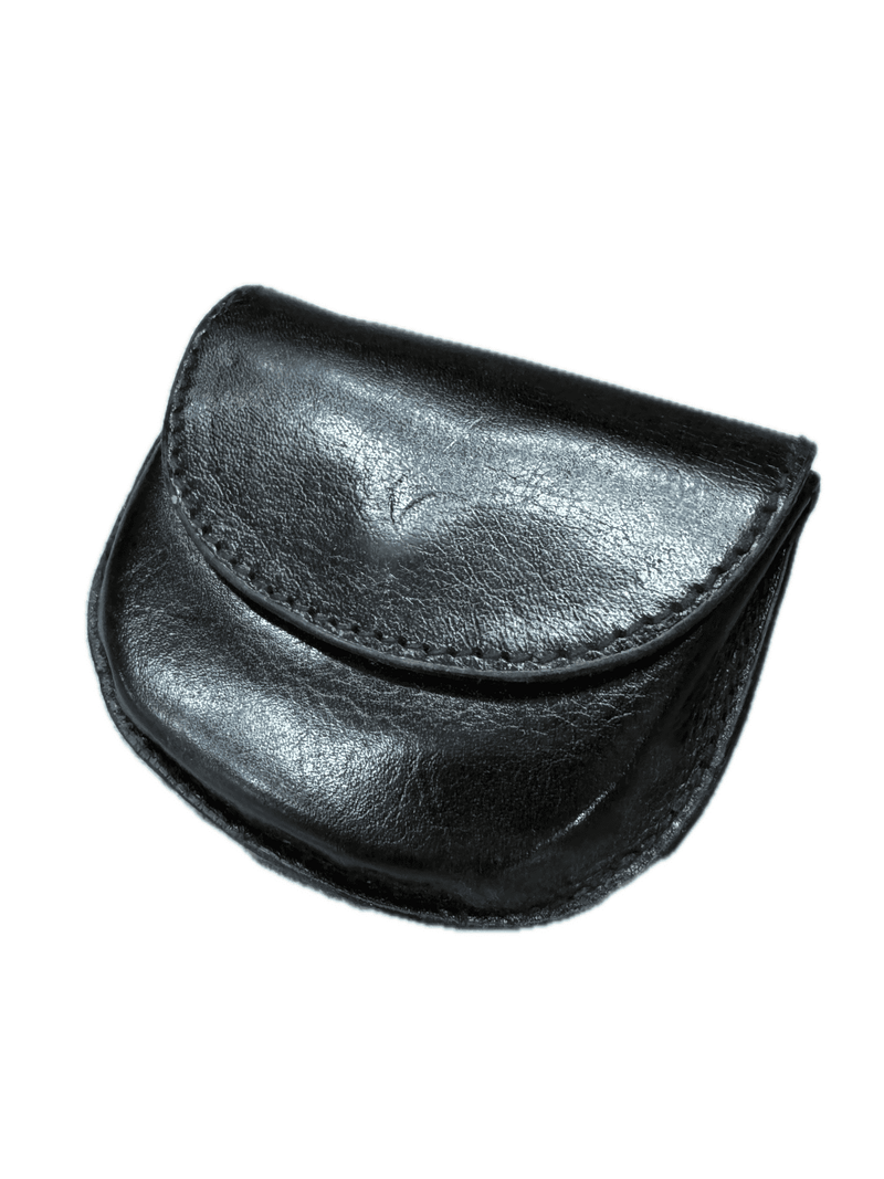 Milleni Genuine Leather Coin Purse Holder Wallet with Belt Loop - Black