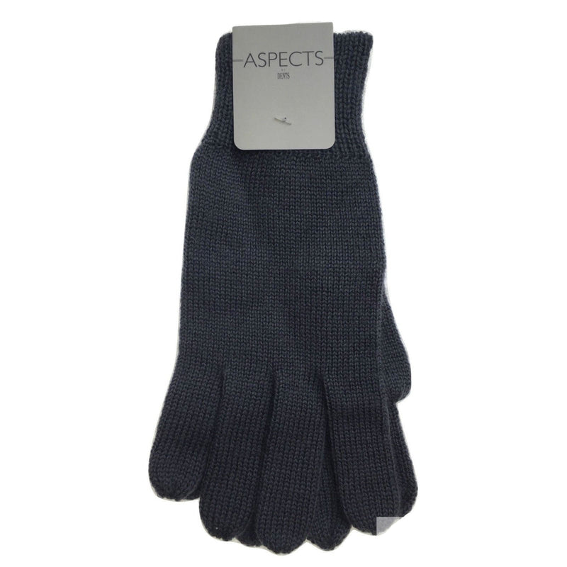 100% PURE WOOL GLOVES Winter Snow Ski Plain Knit Knitted Warm MK341 Plain - Charcoal