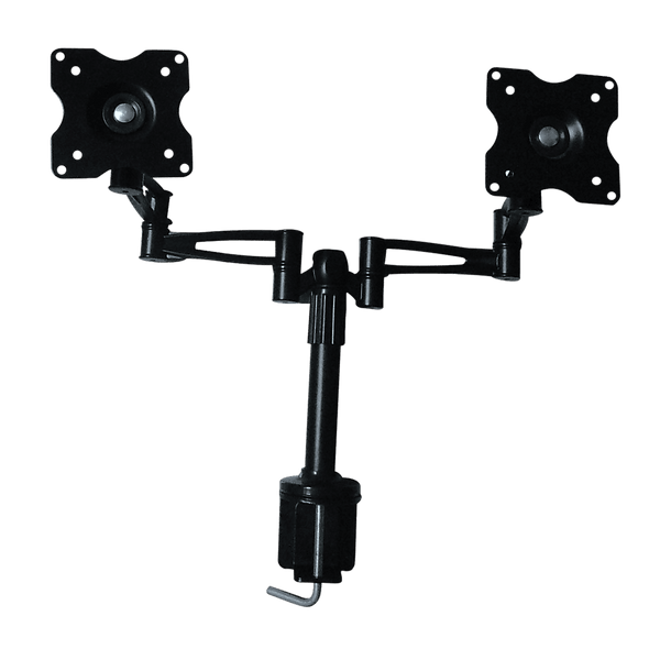 Two-Screen 10-25" Desk Monitor TV Plasma LED LCD Work Mount