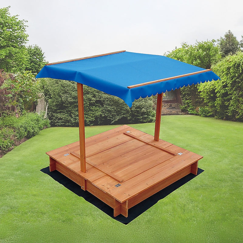 Kids Wooden Toy Sandpit with Canopy