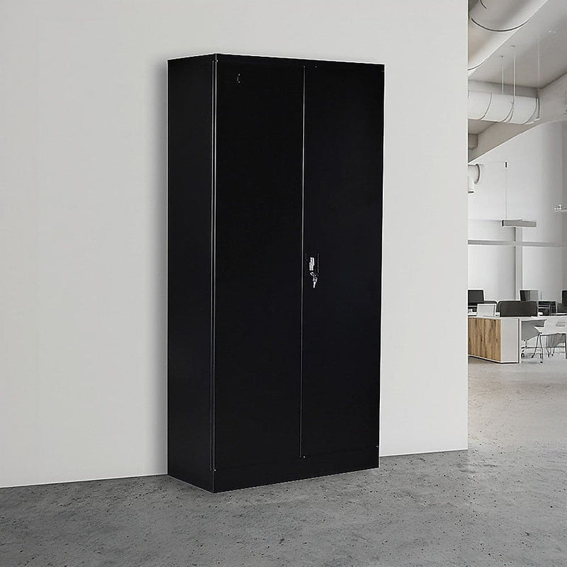 Two-Door Shelf Office Gym Filing Storage Locker Cabinet Safe