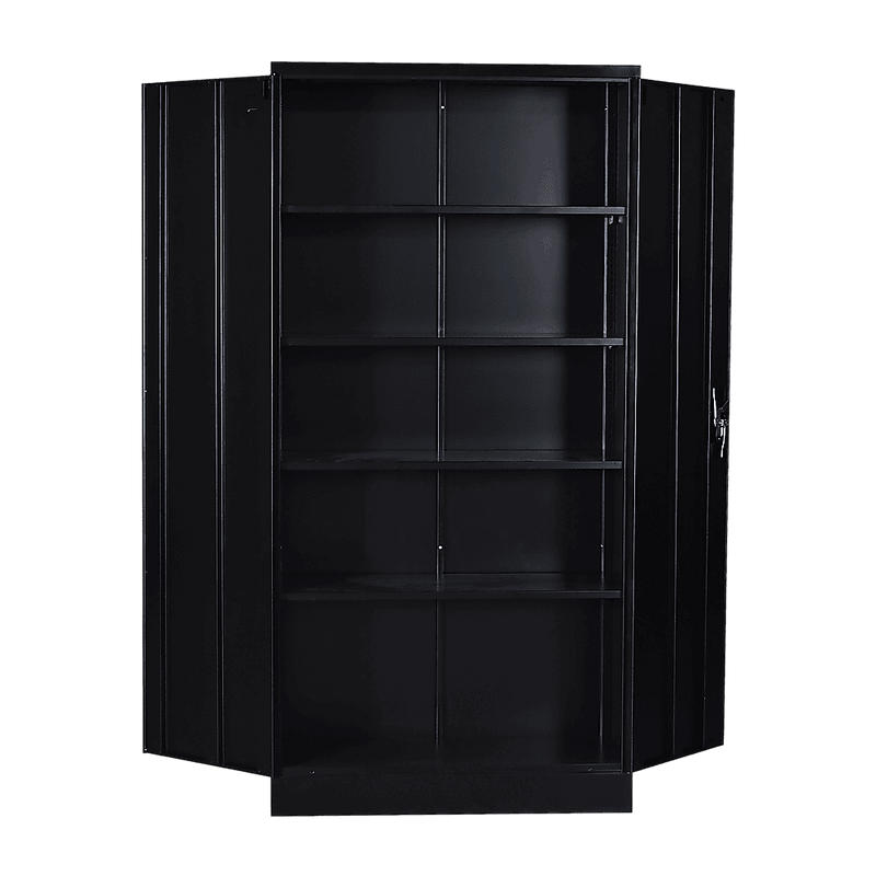 Two-Door Shelf Office Gym Filing Storage Locker Cabinet Safe