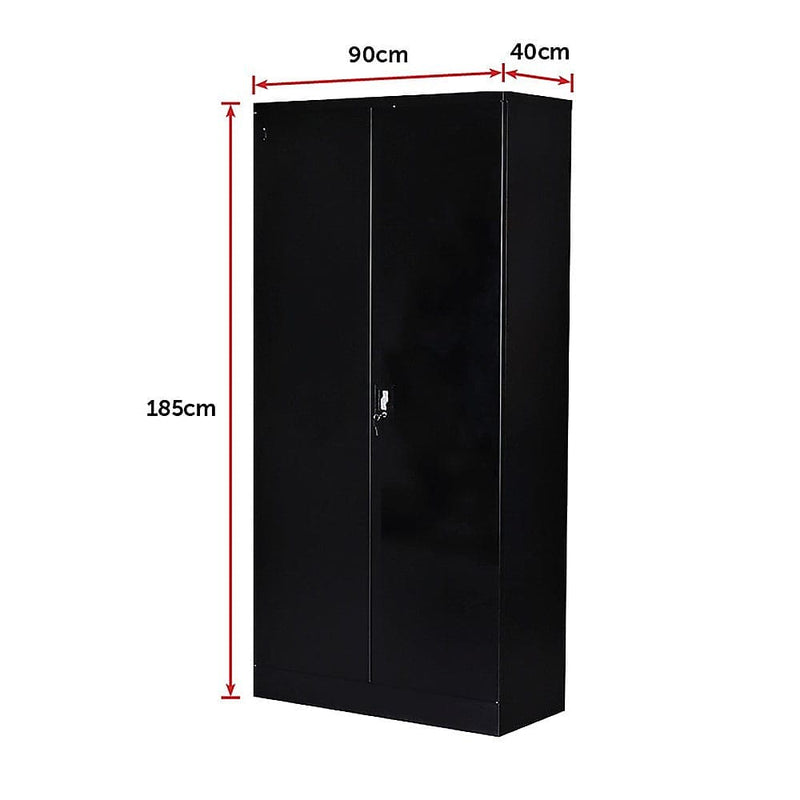 Two-Door Shelf Office Gym Filing Storage Locker Cabinet Safe