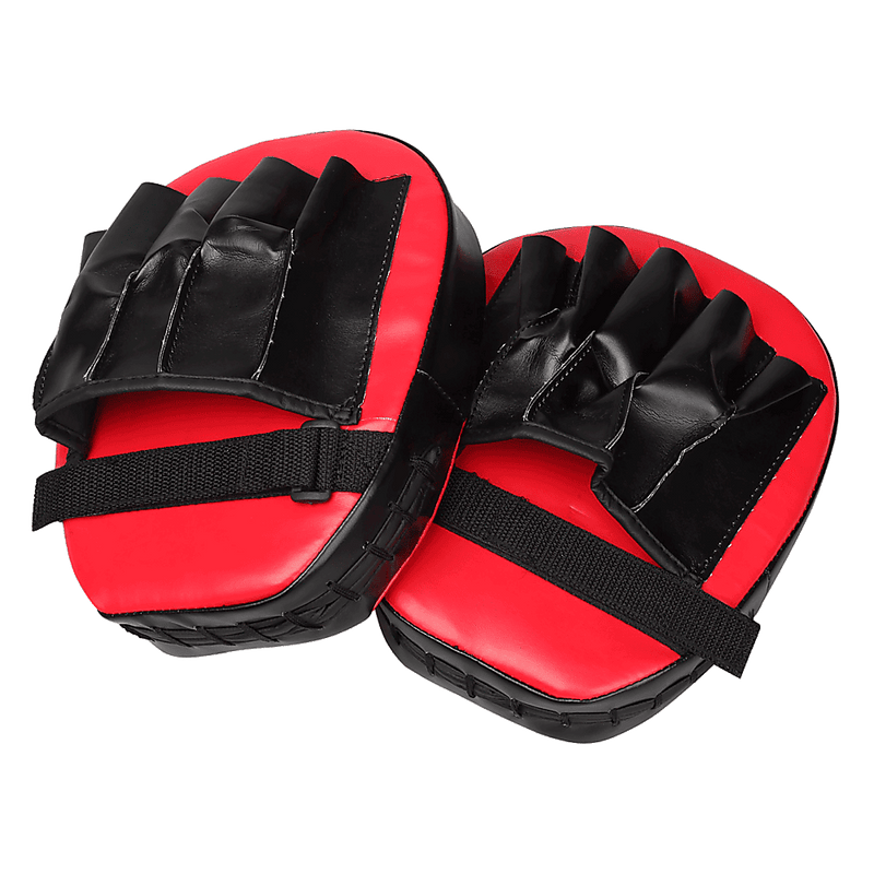 2 x Thai Boxing Punch Focus Gloves Kit Training Red & Black