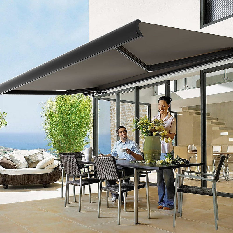 4.0m x 3.0m Retractable Folding Arm Awning Heavy Duty Full Cassette Motorised