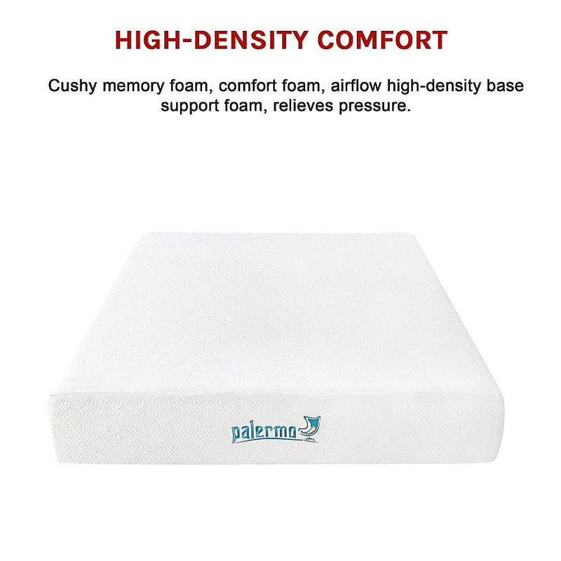 Palermo Double 25cm Gel Memory Foam Mattress  - Dual-Layered  - CertiPUR-US Certified