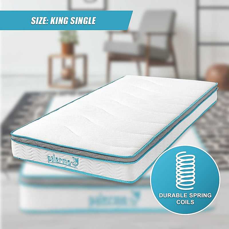 Palermo King Single 20cm Memory Foam and Innerspring Hybrid Mattress