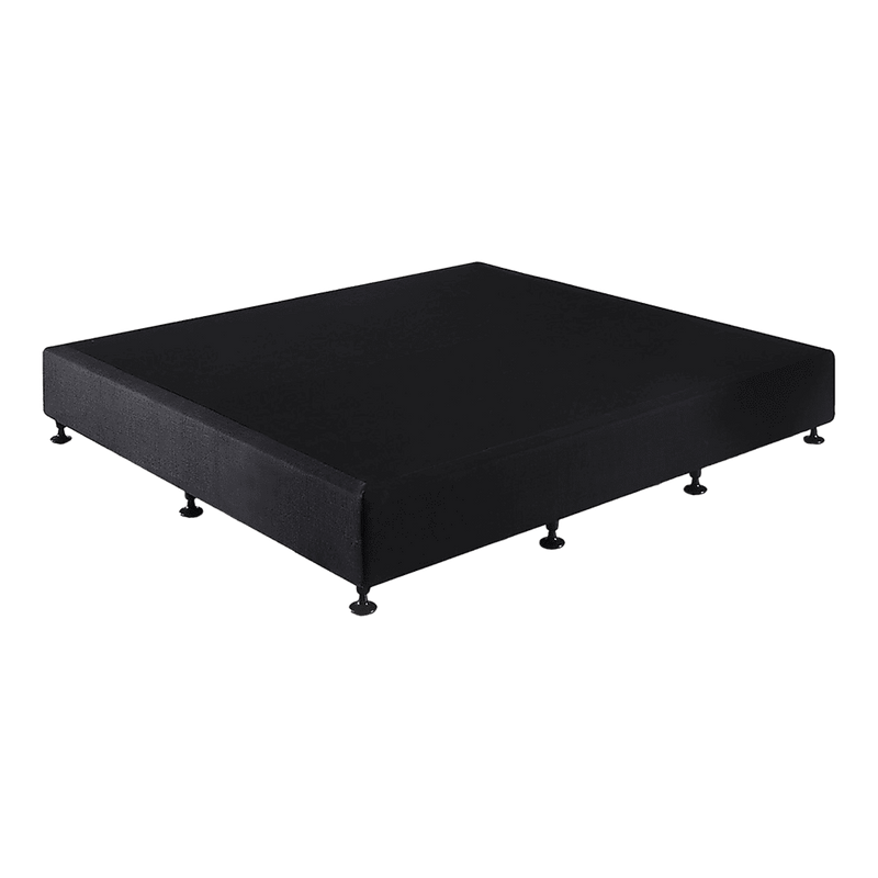 Palermo King Ensemble Bed Base Midnight Black Linen Fabric