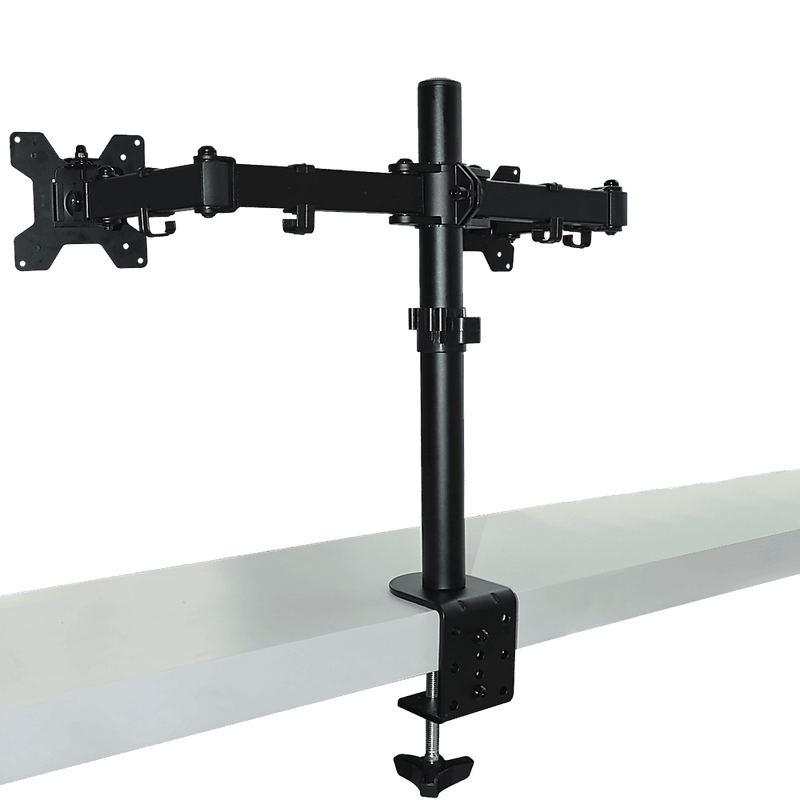 Dual LCD Monitor Desk Mount Stand Adjustable Fits 2 Screens Up To 27"