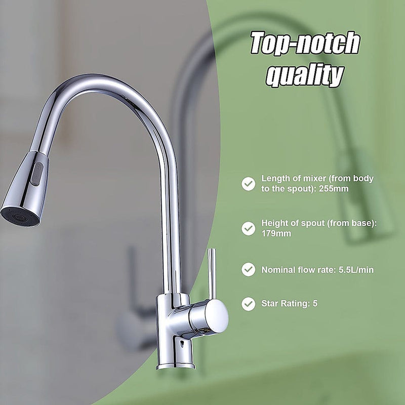 Basin Mixer Pull-Down Tap Faucet -Kitchen Laundry Bathroom Sink