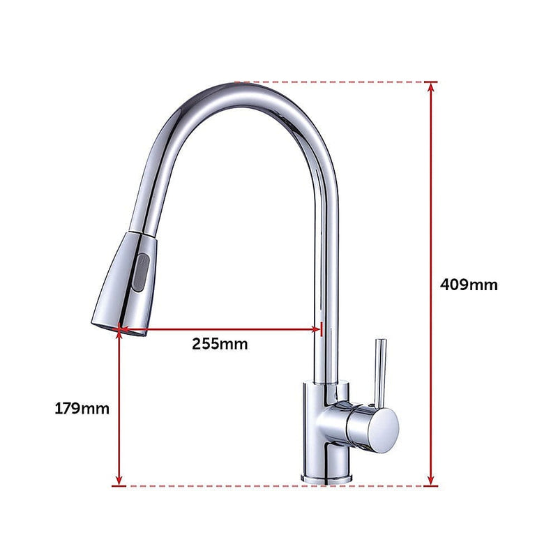 Basin Mixer Pull-Down Tap Faucet -Kitchen Laundry Bathroom Sink