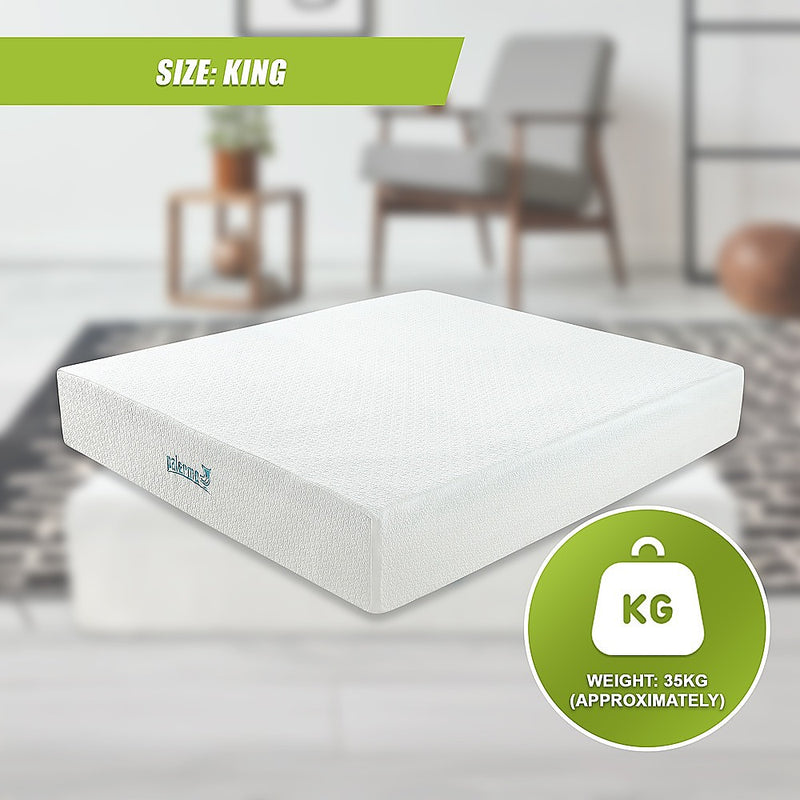 Palermo King Mattress 30cm Memory Foam Green Tea Infused CertiPUR Approved