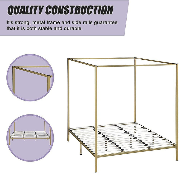 4 Four Poster King Bed Frame